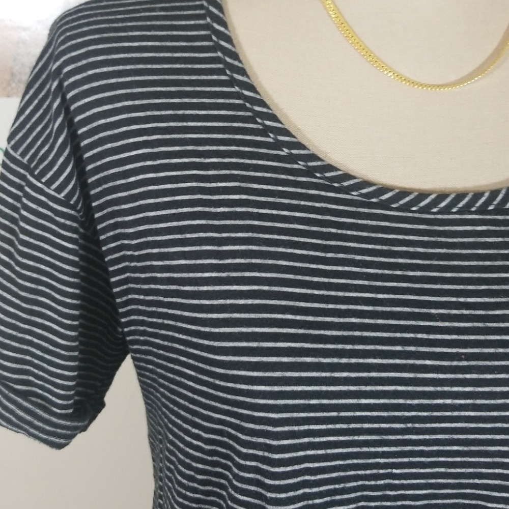 BOBEAU STRIPED SHORT SLEEVES TOP💥 - Picture 2 of 10